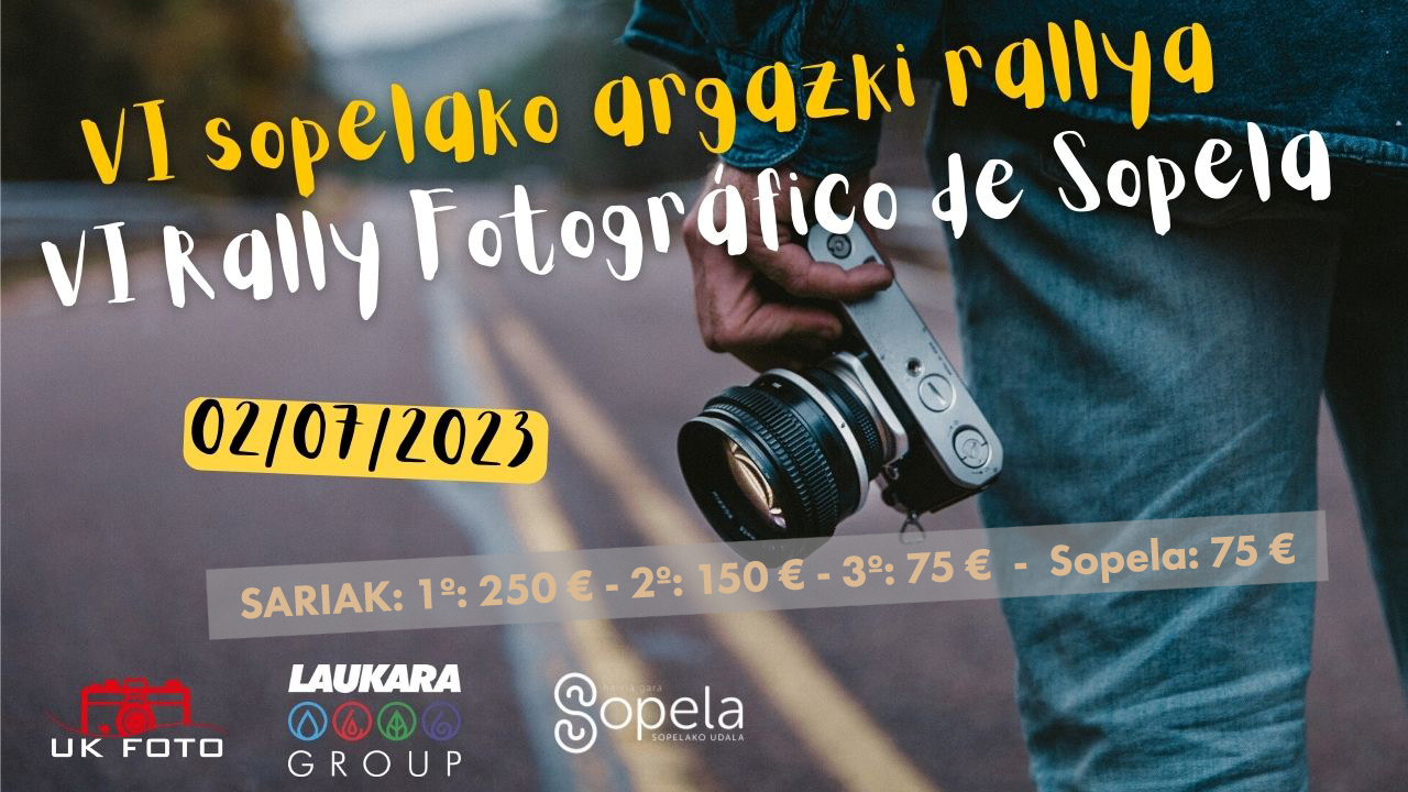 Ven a participar en el rally fotográfico de Sopela el 1 de julio de 2023
